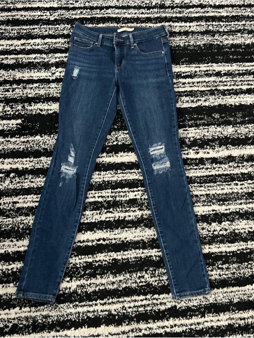 Levi's Blue Ripped Women's Skinny Jeans